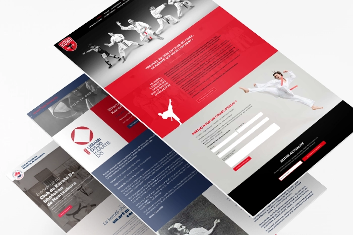 3 TEMPLATES SITES INTERNET DE KARATE